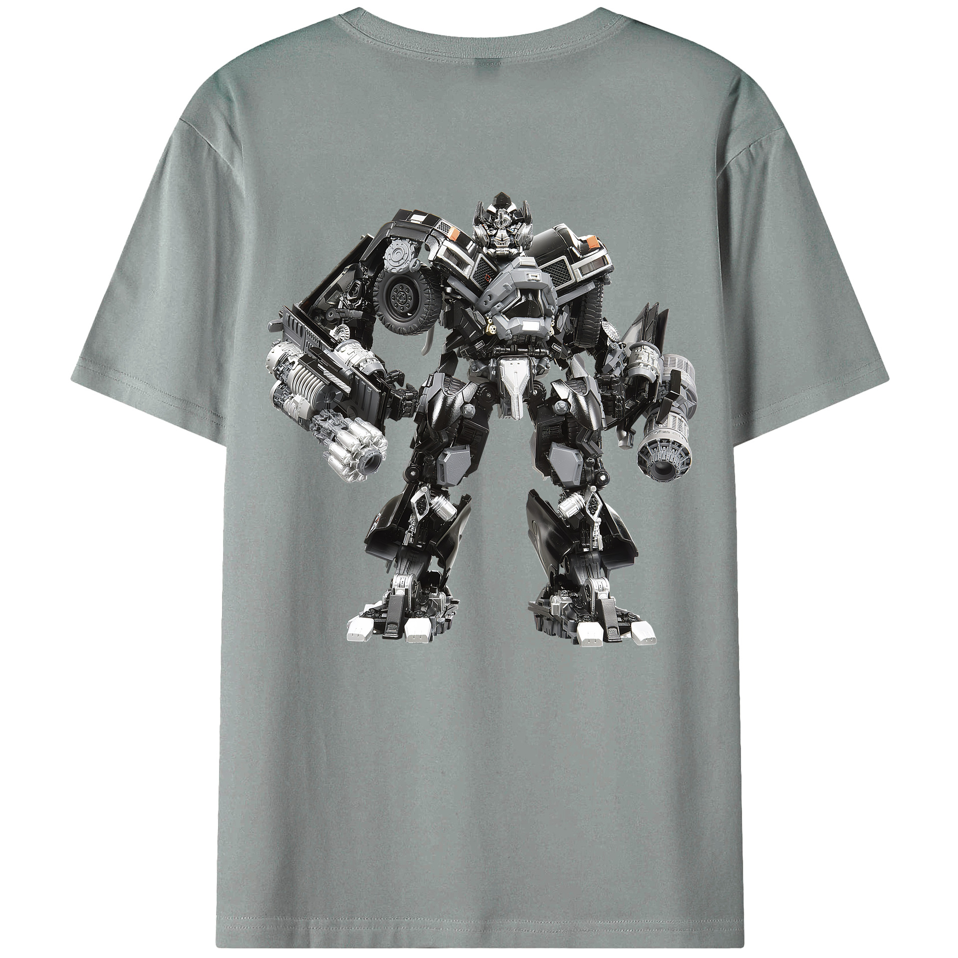（画像用） Transformers トランスフォーマー 綿100％ メンズ半袖Tシャツ（バックプリント） 通気性